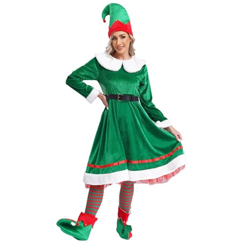 Robe de Père Noël Mère déguisement fêtes de Noël spectacle scène