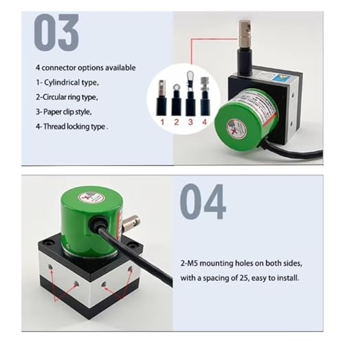 Sensor de desplazamiento IP54 de 0 a 1000 mm que soluciona fallos de medición en PLC 7