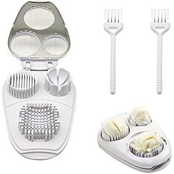 Picador De Huevos feihao - Cortador de huevos, separador de huevo, de acero inoxidable, para cortar huevos, piel de berenjena, con 3 rebanadores estilos