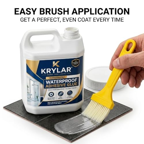 Image of 5KG Heavy Duty Waterproof Adhesive Glue with Brush Strong Bond Leak Repair Sealant for Roof,Wall Crack Filling, Bathroom,Terrace Leakage Protection,Pipe Sealing,Concrete,Metal,Wood&Outdoor