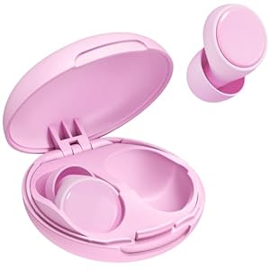 55dB Ear Plugs for Sleeping Noise Cancelling, Noise Reduction Earplugs for Sleep, Snoring, Reusable Noise Cancelling Ear Plugs for Concerts, Work, Airplane, Silicone Sleep Earplugs with 8 Tips Pink