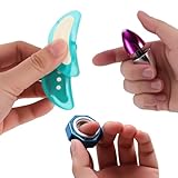 Fidget Toys Adults Set 3Pack, Magnetic Fidget Slider & Ratchet Ring & Spinner, Stress Relief Toys for Adults ADHD Anxiety, Sensory Desk Calming Toys for Teens, Gifts for Men & Women
