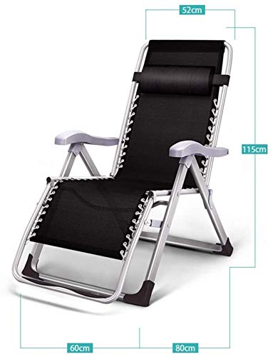 Chaise longue de camping légère pliante pour balcon et jardin