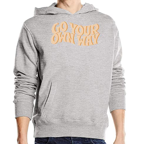 Sweat à capuche gris unisexe en coton avec logo Go Your Own Way