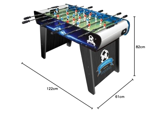 Leomark Tischfußball - Champions Fußball - Kicker, Tischkicker für Kinder, Kickertisch mit Zubehör, Kickertische aus Holz. Tischkicker Party und Spielzimmer, Dim: 122 x 61 x 82 (Höhe) cm – Bild 7