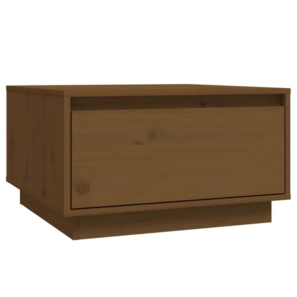 Tavolino da salotto marrone miele, 55 x 56 x 32 cm, in legno di