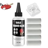 YOTEBLE Table Tennis Glue, Fast Film Formation, Improved Resilience, Comes with Clamp and 5 Applicator Sponges, Easy Table Tennis Rubber Replacement