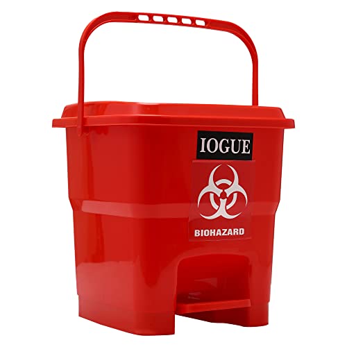 Image of Plastic Segregated Bio-Hazard /Bio-Medical Waste Pedal Dustbin (12 Litre, Blue, Yellow, Red) - Pack Of 3