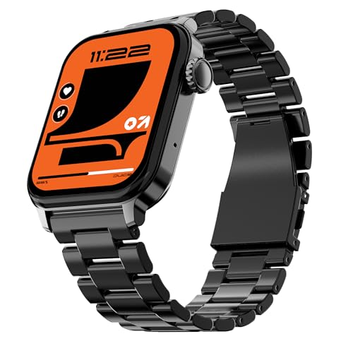Image of GOBOULT Drift 2 Smart Watch 1.83'' HD Display,15 Days Battery Life, 150+Watchfaces, 500 Nits Brightness, AI Voice Assistant, SpO2 Monitoring (Storm Grey) (Metal Black)
