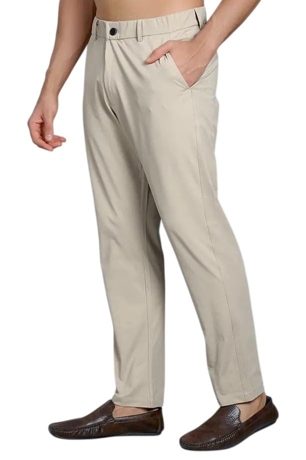 Dazzle Sportswear Formal Pant for Men Office Wear | Casual Pant - with Stretchable Fabric for All-Day Comfort | Regular Fit Wrinkle-Free Trousers-picture-26