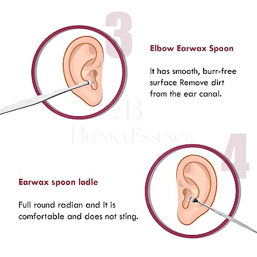 Image of Ear Wax Cleaner Resuable Ear Cleaner Earpick Tool Set with Storage Box Ear Wax Remover Tool Kit with Ear Curet