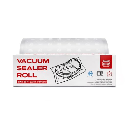 FORJARS Vacuum Sealer Bags Rolls Airtight Food Storage and Method