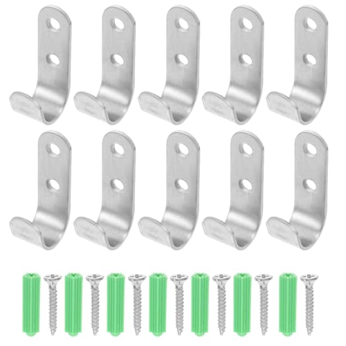 VILLFUL 20 Piezas Ganchos para Lonas de Remolque Clips Resistentes para Toldos con Tornillos Soporte Metálico para Colgar Herramientas Pared Fijación Segura para Cubiertas de Camión y