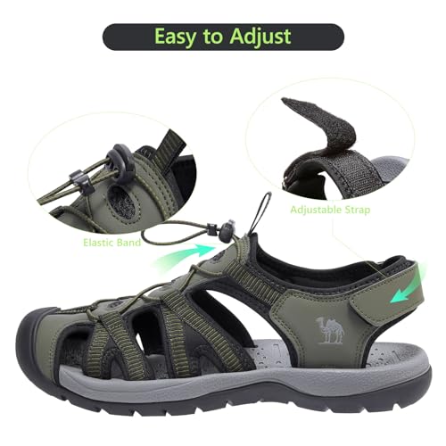 Image of CAMELSPORTS Men's Hiking Sandals Closed Toe Outdoor Beach Sandal Waterproof Sport Fisherman Sandals Water Shoes