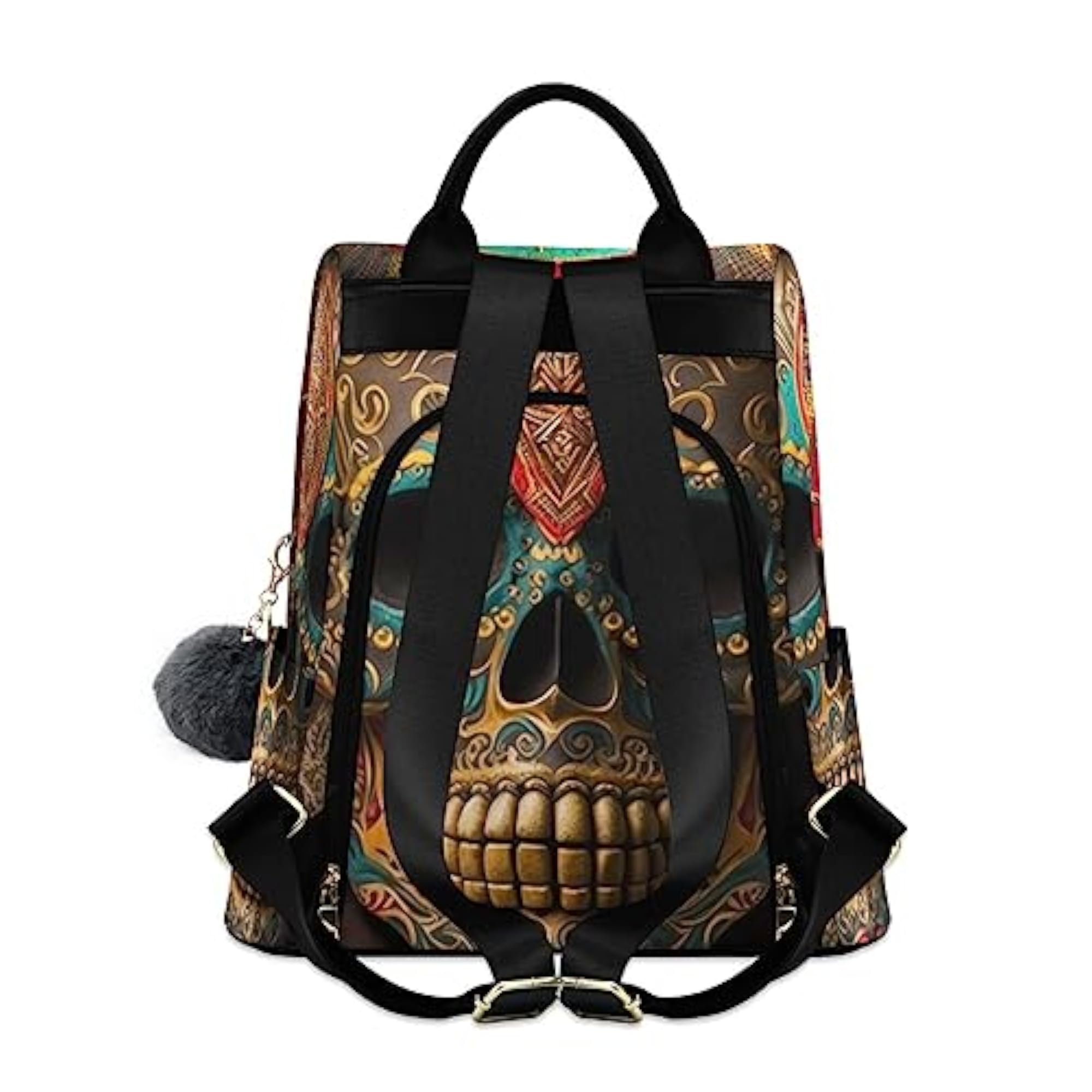 Women's Mexican Skull Mask Backpack, Fashion Anti-Theft Daypack
