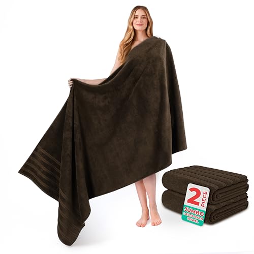 Image of American Soft Linen 100% Cotton Luxury Turkish Towels, 2PC 35x70 Bath Sheet | Soft Absorbent Quick Dry OEKO Tex Standard 100 Certificated Durable Machine Washable Breathable Premium Hotel Quality