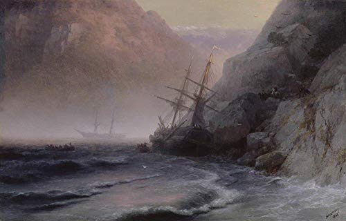 Peintures sur toile paysage marin tempête pour décoration salon et bureau