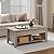 Yaheetech Lift Top Coffee Table, Coffee Table with Hidden Storage Compartment & Lower Shelf, 41in Center Table for Living Room, Office, Grey