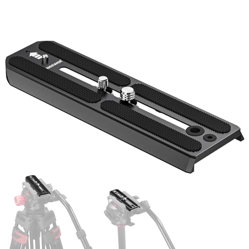 NEEWER 501PL Placa de Liberación Rápida de Trípode Compatible con MVH500AH MVH502AH, Placa Cámara Extendida 6,3
