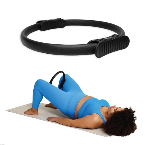 Image of Gaiam Pilates Ring Fitness Circle, Toning Arms, Legs & Core | 15 inch Magic Circle | Foam Padded Handles | Lightweight & Flexible | Home & Studio | Includes Exercise Guide