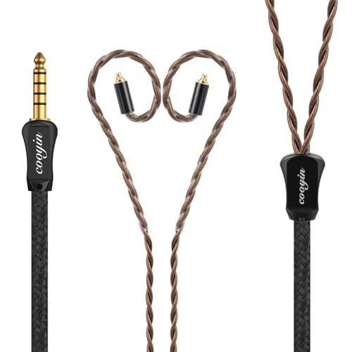 cooyin CYH ���P�[�u�� IE300/IE900�p �P�[�u�� �C���z�� 4�c �P������ Litz�҂ݍ��ݍ\�� �i�C�����O�� IE300�EIE600�EIE900�ɓK������ �X�g���[�g�^ 4.4mm