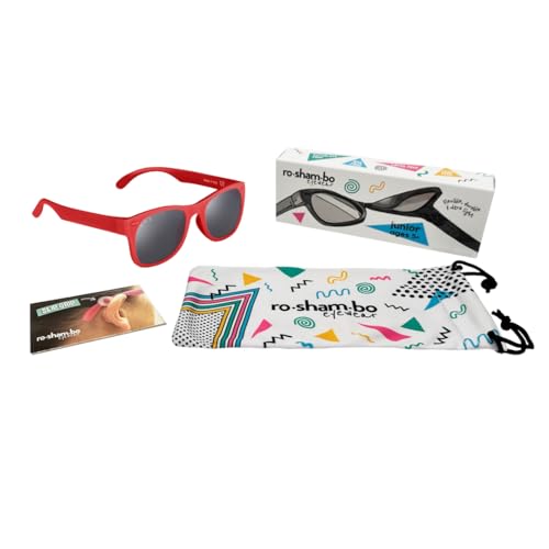 ROSHAMBO Unbreakable Kids Sunglasses – Girls Boys Youth 5-10 years – Polarized Lens, Assembled in USA, McFly (Red)2