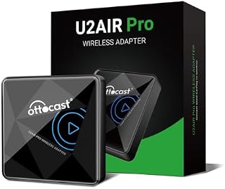 OTTOCAST Wireless CarPlay Adapter dla iOS 10+'a, U2AIR Pro Bezprzewodowy Dongle CP Plug Play AppleCarPlay Adapter do przewodowych samochodów CarPlay Od 2016 r.