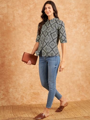 Image of Modeve Women Cotton Top for Summer