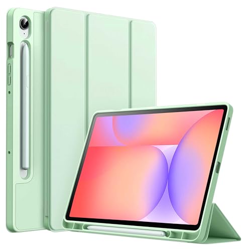 Image of ProElite Cover for Samsung Galaxy Tab S10 Lite 10.9 inch / Tab S9 FE 10.9 inch /Tab S10 FE /Tab S9 11 inch Cover, Soft Flexible Flip Case with S Pen Holder, Auto Sleep Wake, [Recoil Series] - Mint Green