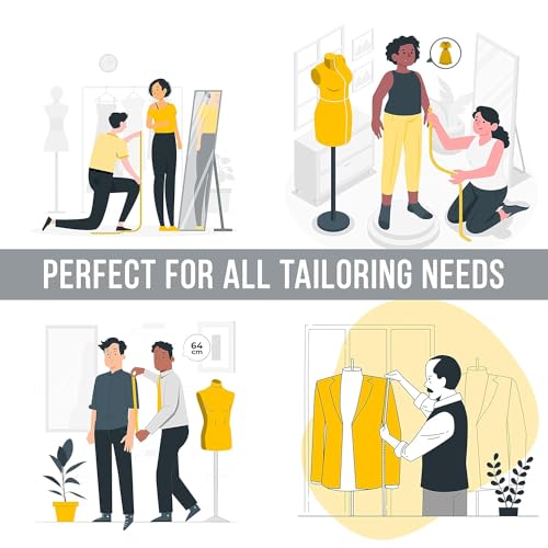 2 Bände Maßband Körpe 200cm/79 Zoll, Schneidermaßband Doppelseitige Measuring Tape Flexible Bandmaß Massband Schneider Mit Knopf Umfangmaßband Für Haushalte Handwerker Schneider