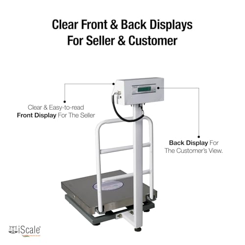 Image of iScale ISP-150S Digital Platform Weighing Scale 450x450mm Stainless Steel | 150kg Capacity, 20g Accuracy | OIML R76 Compliant, ISO Certified Digital Weight Machine for Shop, Warehouse, Industrial Use