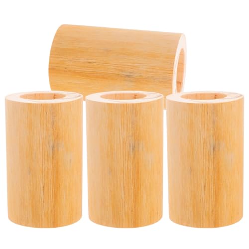 ULDIGI Elevador de Muebles de Madera Cilíndrico 5 Cm de Altura Base Antideslizante y Diámetro Interior 3,2 Cm, 4 Unidades para Sofá, Cama y Escritorio, Ajustador Resistente y Estable