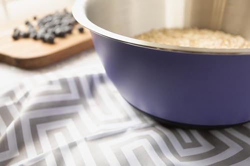 Image of Fox Run Stainless Steel Mixing Bowl, 6.25 Quart Purple Mixing Bowl