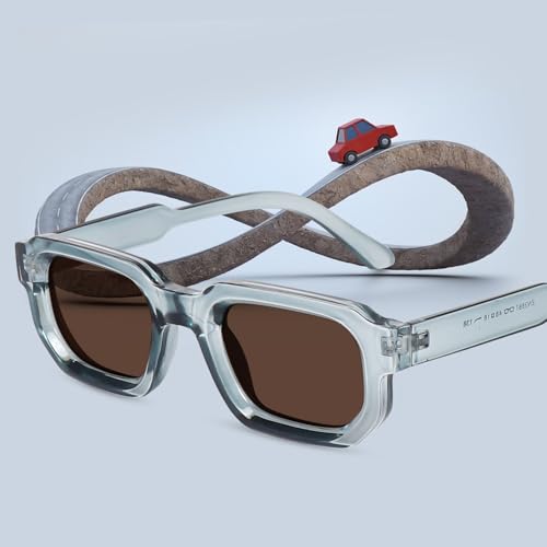 Image of Peter Jones Transparent Unisex Broad Frame Square UV /UB Protected Sunglasses (3887TBL)