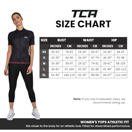 TCA Maillot Ciclismo Mujer - Manga Corta Ligera - Ajuste Deportivo con 3 Bolsillos Traseros - Ropa Ciclismo Mujer - Ultraligero y Transpirable - Azul Oscuro, M - imagen 6