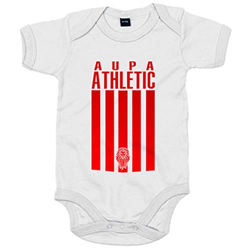 Body bebé ilustración para leones del Athletic - Blanco, Talla única 12 meses