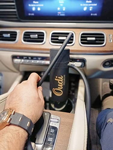 Image of Portable Personal & Car Cup Holder Hookah With Silicon Long Pipe And Coal Protector Grill.