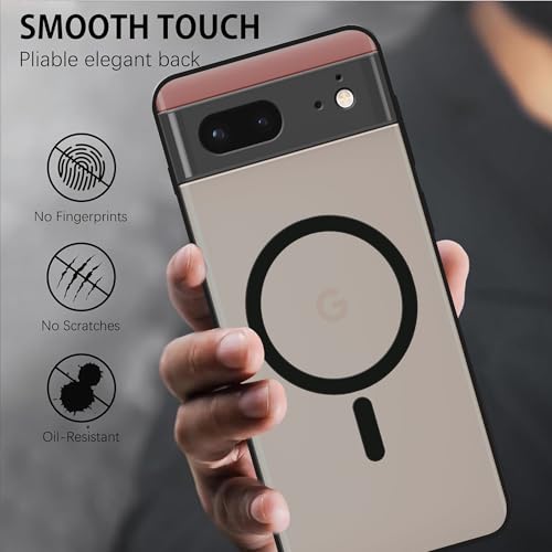 Image of amazon basics Luxury Paper Thin Case Cover for Google Pixel 6A | Matte Finish | Compatible with magsafe | (Black, Google Pixel 6A)