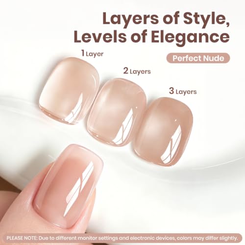 Image of Beetles Nude Gel Nail Polish, Perfect Nude 15ML Jelly Neutral Nail Polish