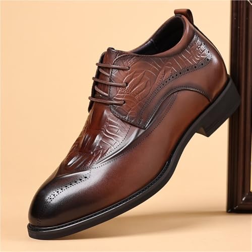 Stylish Leather Oxford Lace Up Shoes Mens Comfortable Business Casual Work Formal Walking3