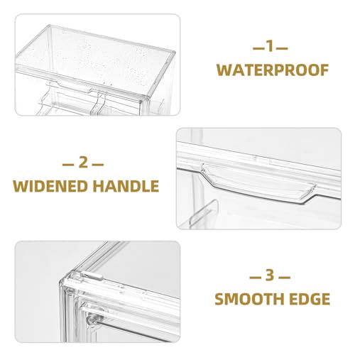 Image of 4Tier Display Case for Collectibles,Clear Display Box with 2 Stands ,Storage Container with Magnetic Door