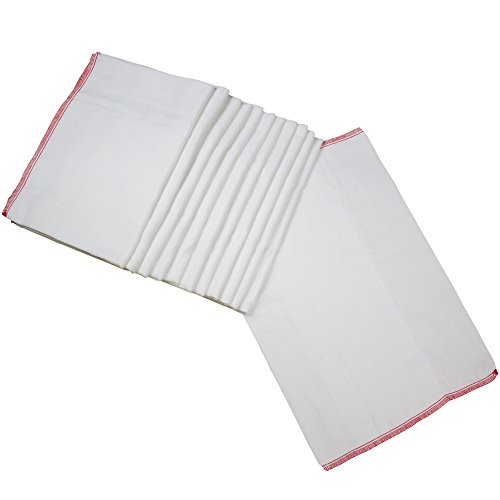 OsoCozy - Prefold Cloth Diapers (1 Dz) - Soft, Absorbent Durable Diaper Service Quality Prefolds. 100% Cotton - 12