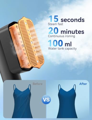 Image of Sundu Steamer for Clothes Portable 2-in-1 Travel Steamer Iron for Clothes
