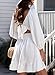 Dokotoo Square Neck Summer Dress for Women 2026 Tie Back Elastic Waist Lantern Long Sleeve Dresses Ruffle A-Line White Dresses Casual Sexy Mini Dress Beach Vacation Clothes Small White