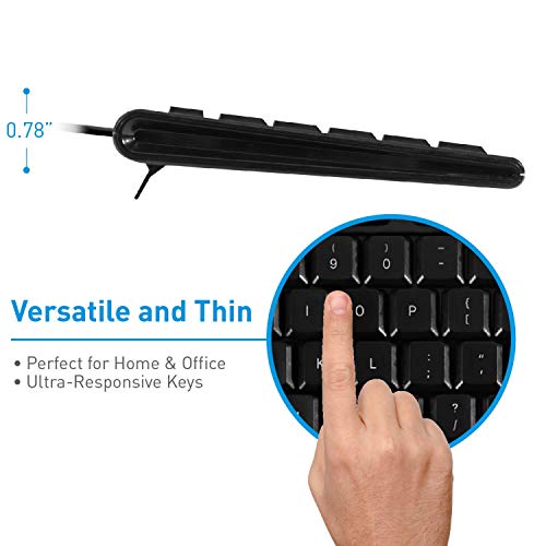 Macally Mac Wired Keyboard and a Vertical Laptop Stand for Desk, Optimize Your Workspace