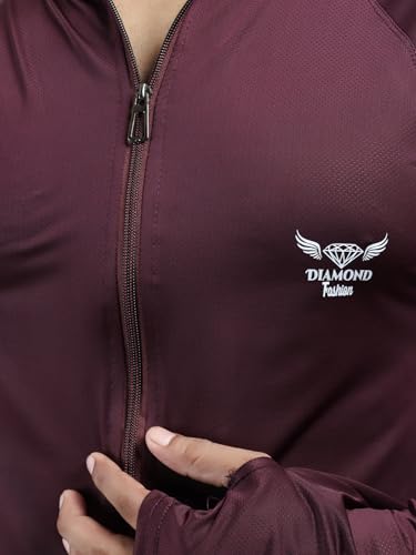 Image of Diamond Fashion Men's Gym Hoodie Jacket | Lightweight Stretchable Activewear for Workout, Running & Fitness | Quick Dry Full Zip Sports Hoodie for Men