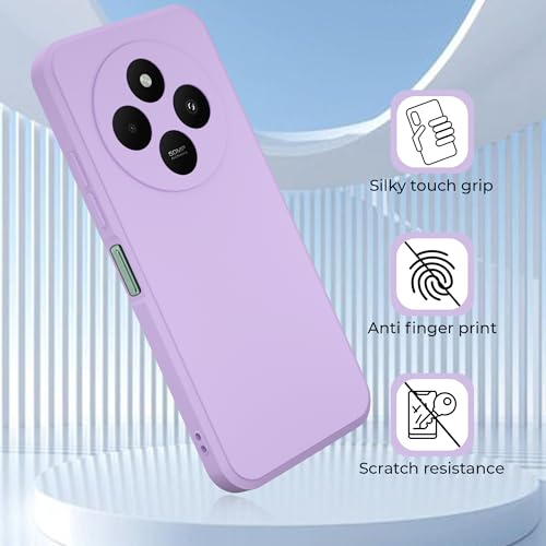 Image of A rtistque Back Cover Case for Poco C75 5G / M7 5G / Redmi A4 5G / Redmi 14c 5G with Camera Protection | Shockproof TPU|Stylish Protective Design|Slim Fit|Ultra Matte| Back Cover - Purple