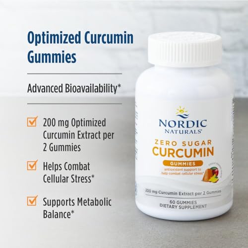 Nordic Naturals Zero Sugar Curcumin Gummies, Mango - 60 Gummies - 200 mg Optimized Curcumin Extract - Great Taste - Antioxidant Support, Healthy Metabolic Balance - Non-GMO, Vegan - 30 Servings - image 3
