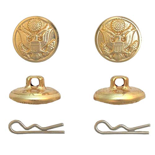 Army Uniform Pocket Button - 25 Ligne with Cotter Pin Bronze