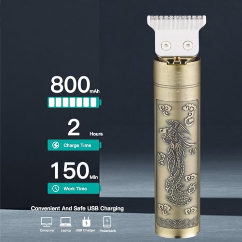 Professional-Hair-Clippers-for-Men-Hair-Clipper-Electric-Hair-Trimmer-Professional-Haircuts-Machine-Vintage-LED-Display-Rechargeable-Hair-Clipper-for-MenGold